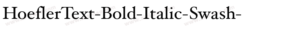 HoeflerText-Bold-Italic-Swash字体转换