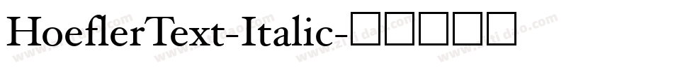 HoeflerText-Italic字体转换