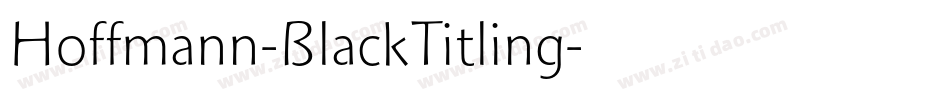 Hoffmann-BlackTitling字体转换