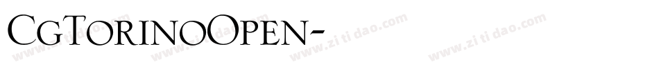 CgTorinoOpen字体转换