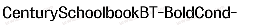 CenturySchoolbookBT-BoldCond字体转换
