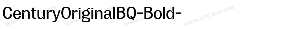 CenturyOriginalBQ-Bold字体转换