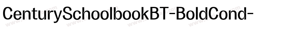 CenturySchoolbookBT-BoldCond字体转换