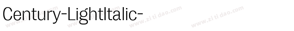 Century-LightItalic字体转换