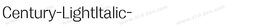 Century-LightItalic字体转换
