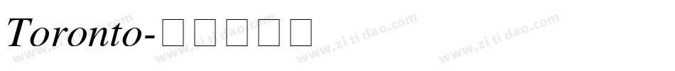 Toronto字体转换