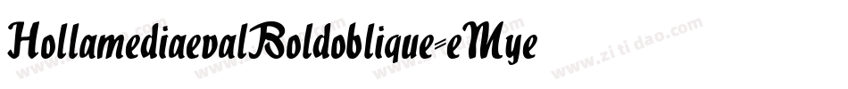 HollamediaevalBoldoblique-eMye字体转换