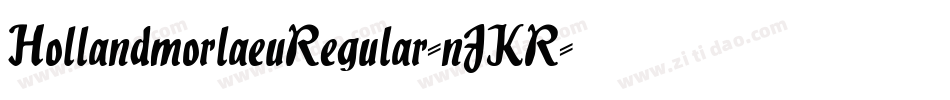 HollandmorlaeuRegular-nJKR字体转换