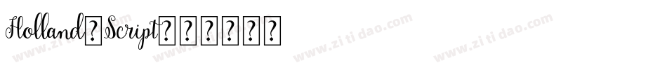 Holland-Script字体转换