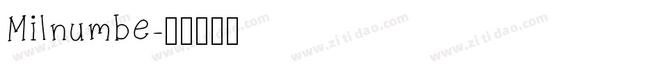 Milnumbe字体转换