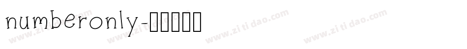 numberonly字体转换