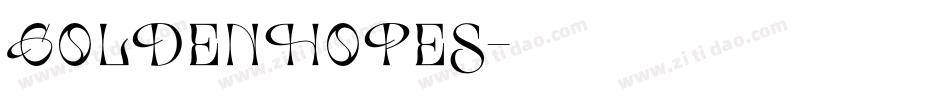 GOLDENHOPES字体转换