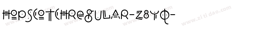 HopscotchRegular-Z8Yq字体转换