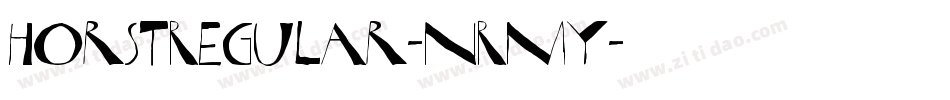 HorstRegular-nRMY字体转换