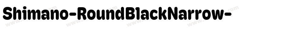 Shimano-RoundBlackNarrow字体转换