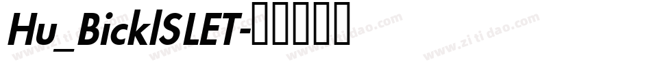 Hu_BicklSLET字体转换