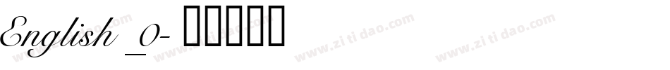 English_0字体转换