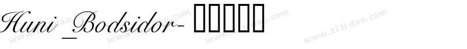 Huni_Bodsidor字体转换