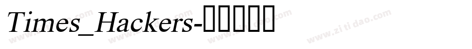 Times_Hackers字体转换