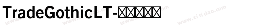 TradeGothicLT字体转换