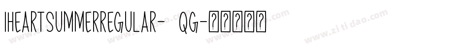 IHeartSummerRegular-11qg字体转换
