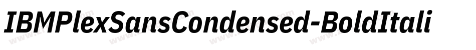 IBMPlexSansCondensed-BoldItalic字体转换