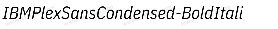 IBMPlexSansCondensed-BoldItalic字体转换