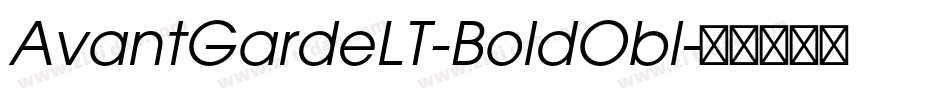 AvantGardeLT-BoldObl字体转换