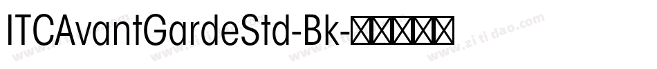 ITCAvantGardeStd-Bk字体转换