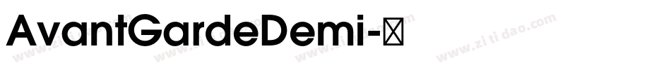 AvantGardeDemi字体转换