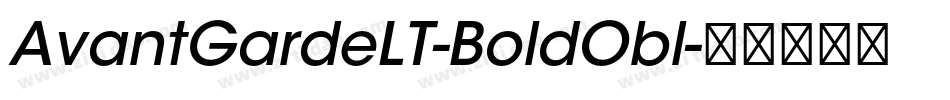 AvantGardeLT-BoldObl字体转换