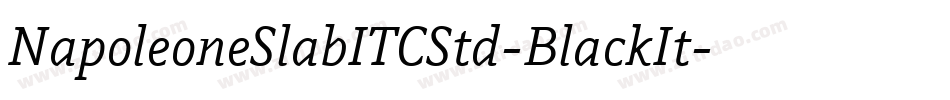 NapoleoneSlabITCStd-BlackIt字体转换