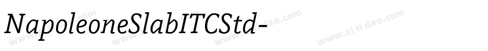 NapoleoneSlabITCStd字体转换