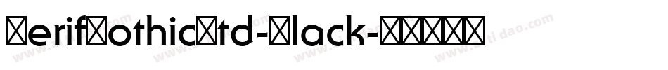 SerifGothicStd-Black字体转换