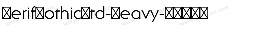 SerifGothicStd-Heavy字体转换