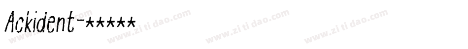 Ackident字体转换