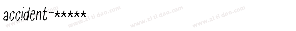 accident字体转换