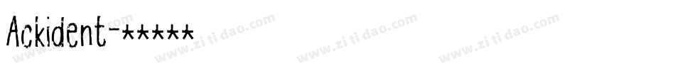 Ackident字体转换