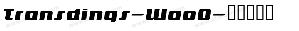 Transdings-WaoO字体转换