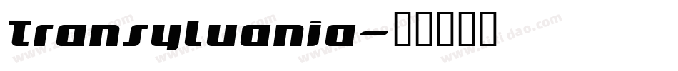 Transylvania字体转换
