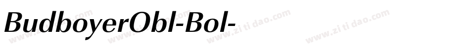 BudboyerObl-Bol字体转换