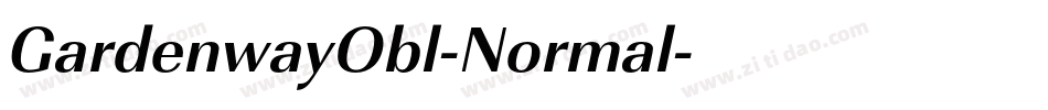 GardenwayObl-Normal字体转换