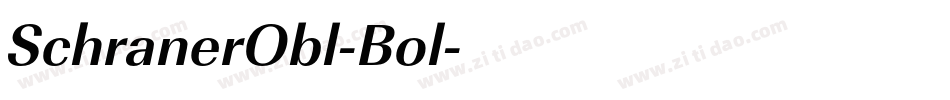 SchranerObl-Bol字体转换
