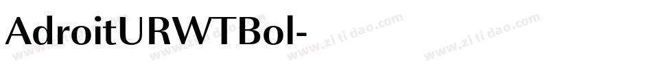 AdroitURWTBol字体转换