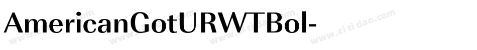 AmericanGotURWTBol字体转换