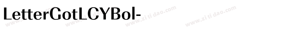 LetterGotLCYBol字体转换
