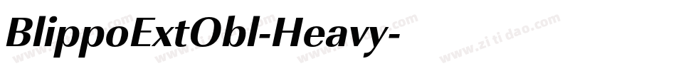 BlippoExtObl-Heavy字体转换