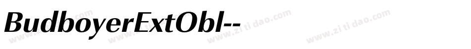 BudboyerExtObl-字体转换