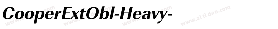 CooperExtObl-Heavy字体转换
