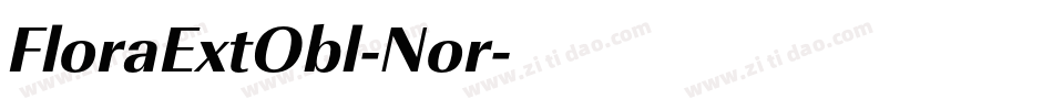 FloraExtObl-Nor字体转换